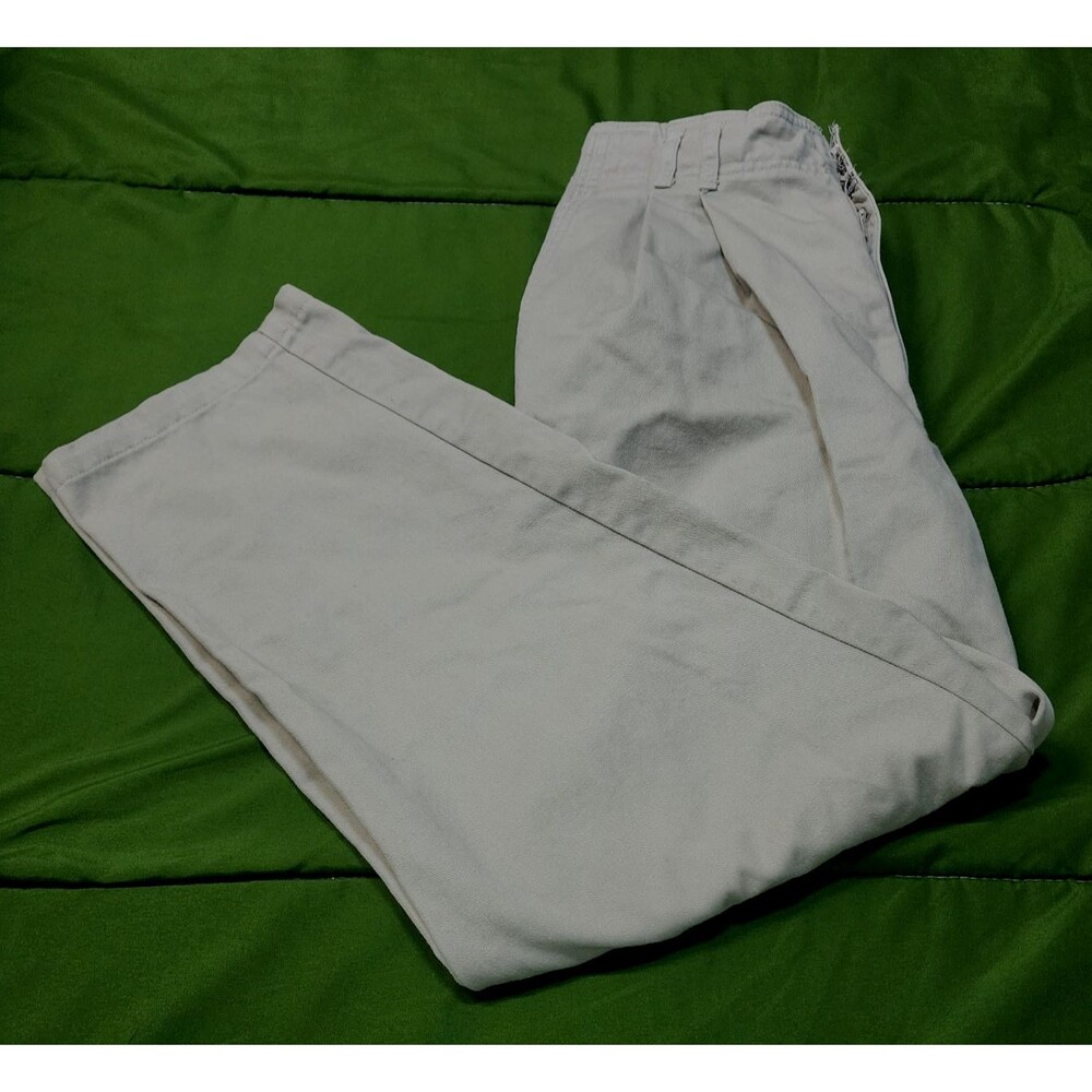 Hunt Club Pleated Tapered Women's Khaki Pants Size 12